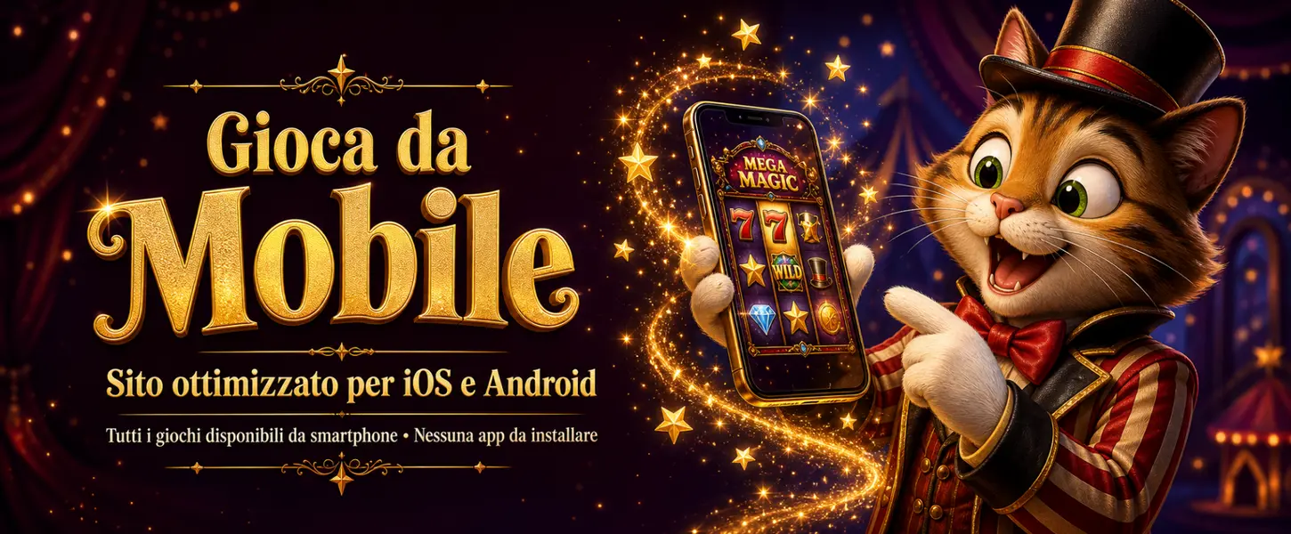 Magius Casino mobile: sito ottimizzato per iOS e Android, tutti i giochi da smartphone