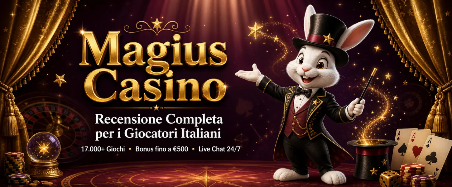 Magius Casino recensione completa - 17.000 giochi, bonus fino a €500, live chat 24/7
